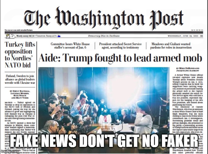Washington Post embarrasses themselves again |  FAKE NEWS DON'T GET NO FAKER | image tagged in media,fake news,trump | made w/ Imgflip meme maker