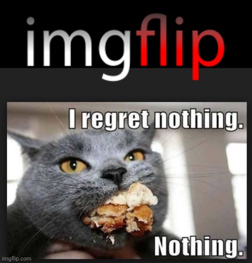 I regret nothing | image tagged in i regret nothing | made w/ Imgflip meme maker