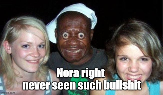 Nora right 
never seen such bullshit | made w/ Imgflip meme maker