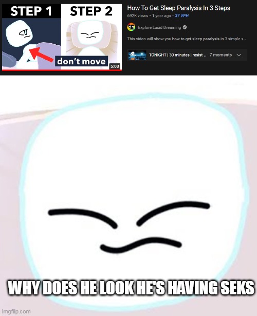 WHY DOES HE LOOK HE'S HAVING SEKS | made w/ Imgflip meme maker