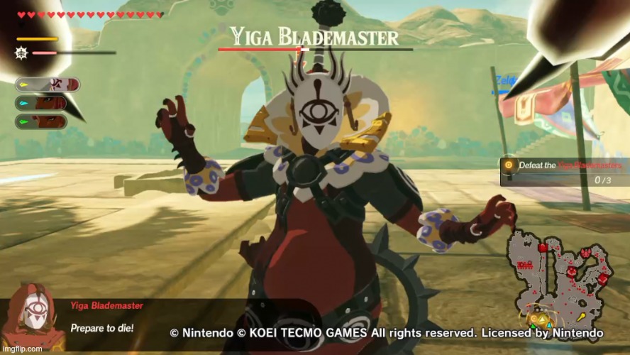 hehe | image tagged in the legend of zelda breath of the wild,age of calamity,zelda,yiga | made w/ Imgflip meme maker