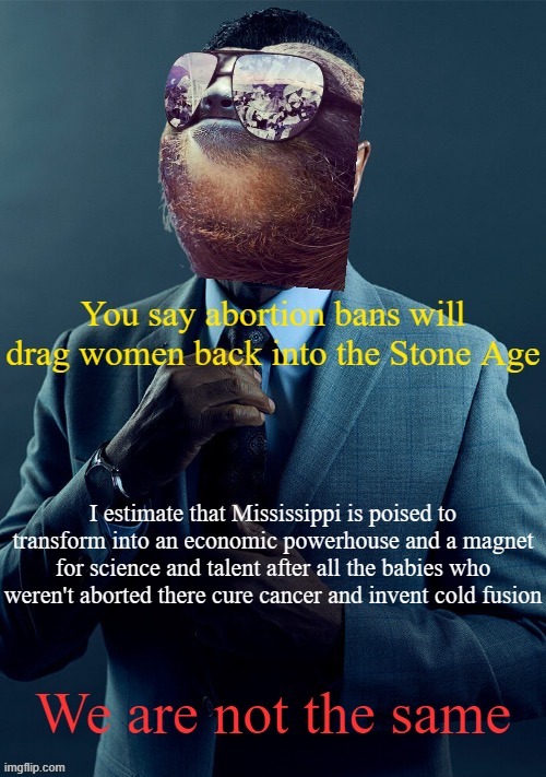 sloth opines on abortion bans | image tagged in sloth opines on abortion bans | made w/ Imgflip meme maker
