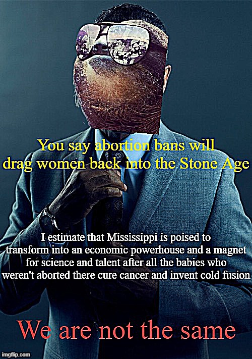 sloth opines on abortion bans | image tagged in sloth opines on abortion bans | made w/ Imgflip meme maker