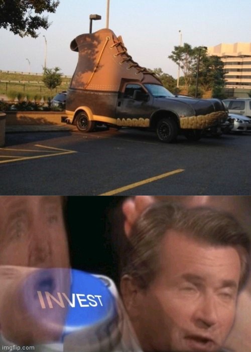 The shoe truck | image tagged in invest,shoes,shoe,memes,vehicles,truck | made w/ Imgflip meme maker