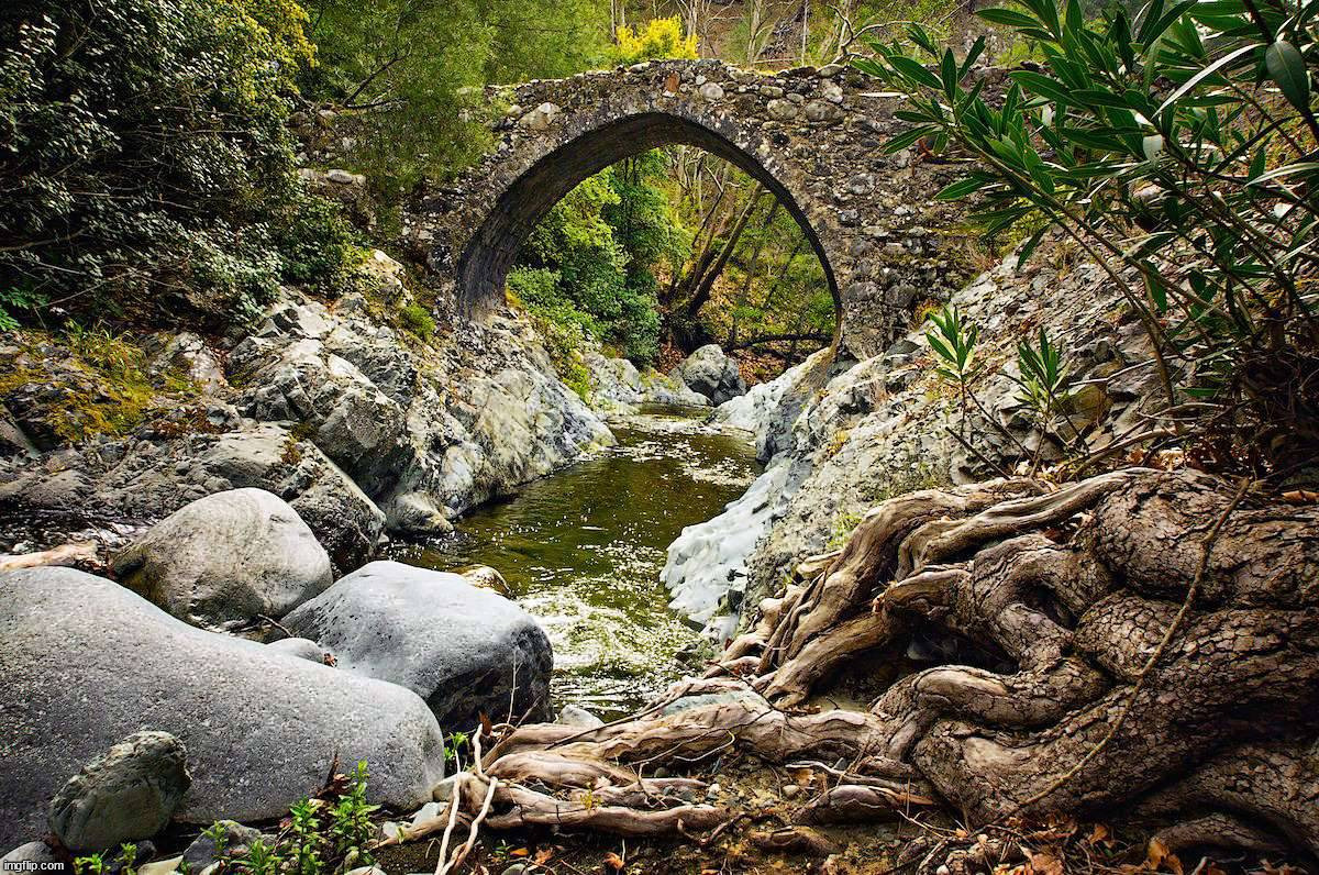 A bridge in Cyprus | image tagged in awesome | made w/ Imgflip meme maker