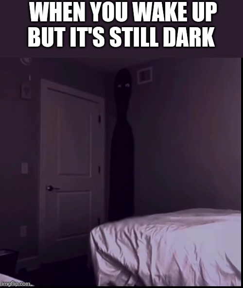 WHEN YOU WAKE UP BUT IT'S STILL DARK | made w/ Imgflip meme maker