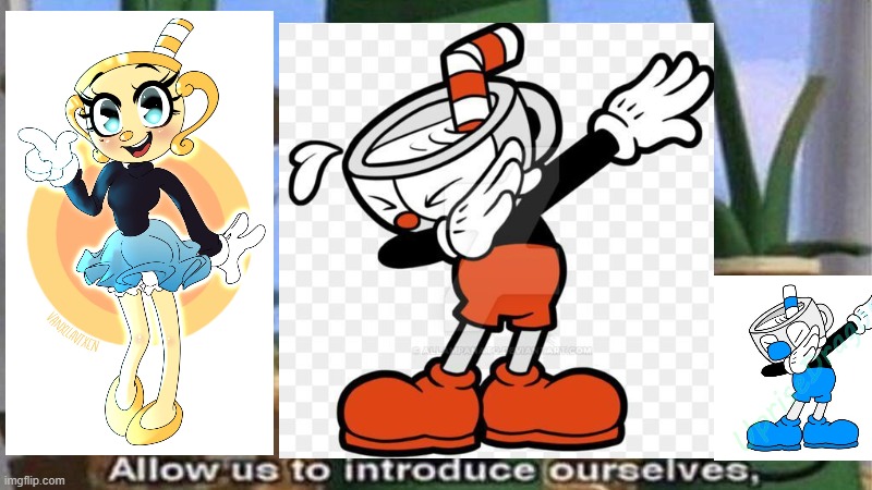 DLC TIME BABY!!!!!!!!! | image tagged in veggietales 'allow us to introduce ourselfs',cuphead | made w/ Imgflip meme maker