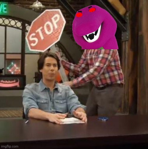 Stop him before he kills again... | image tagged in normal conversation,barney the dinosaur | made w/ Imgflip meme maker