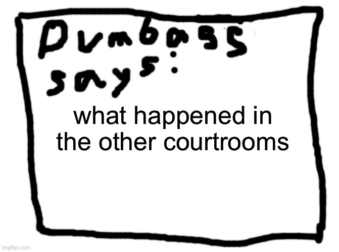 idk | what happened in the other courtrooms | image tagged in idk | made w/ Imgflip meme maker