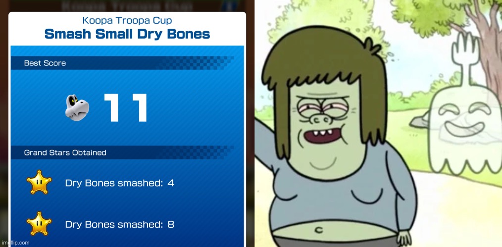 My mom! | image tagged in my mom,muscleman,regular show | made w/ Imgflip meme maker