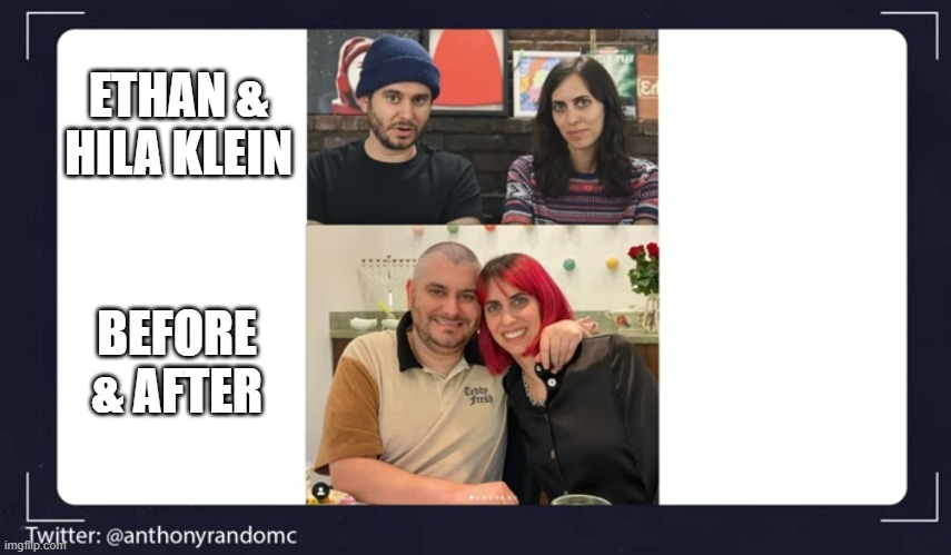 the evolution of h3h3 | ETHAN & HILA KLEIN; BEFORE & AFTER | image tagged in ethan klein | made w/ Imgflip meme maker