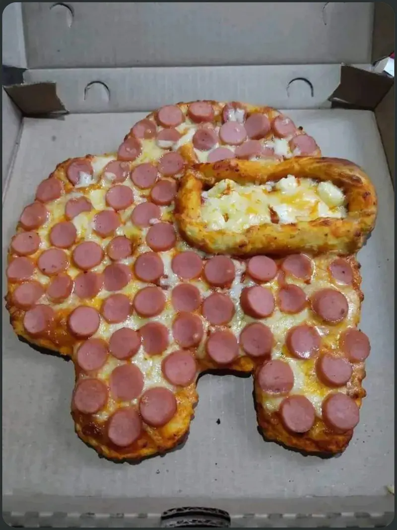 Among Us Pizza! Blank Meme Template