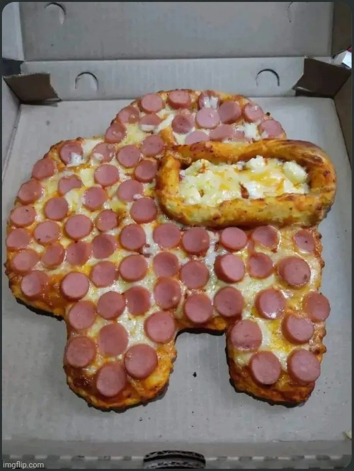 Among Us Pizza! | image tagged in among us pizza | made w/ Imgflip meme maker