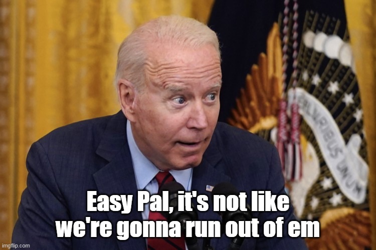 Easy Pal, it's not like we're gonna run out of em | made w/ Imgflip meme maker