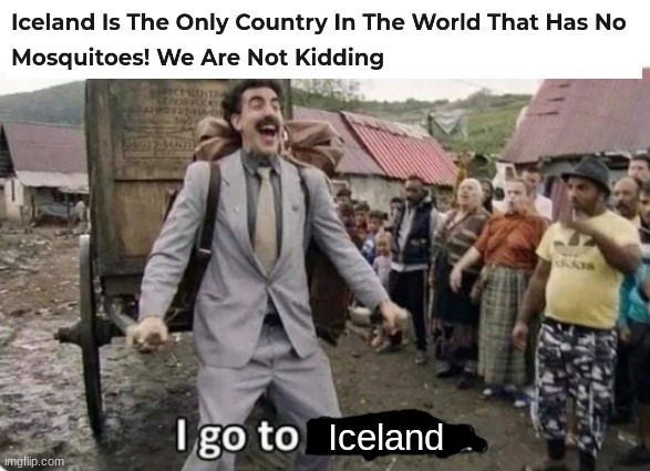 ON MY WAY TO ICELAND! | Iceland | image tagged in borat,memes,why are you reading this | made w/ Imgflip meme maker