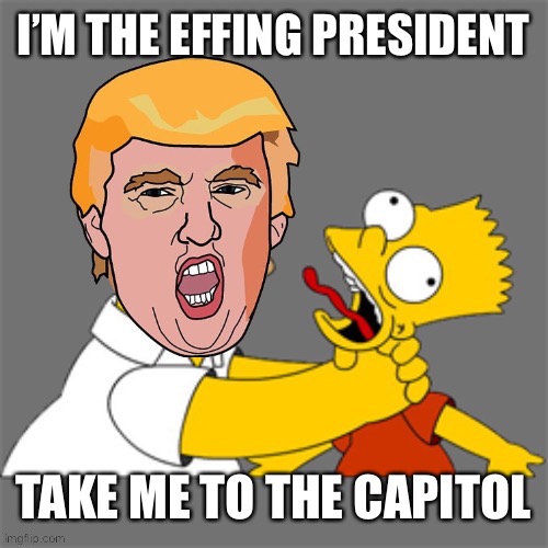 I’M THE EFFING PRESIDENT; TAKE ME TO THE CAPITOL | made w/ Imgflip meme maker