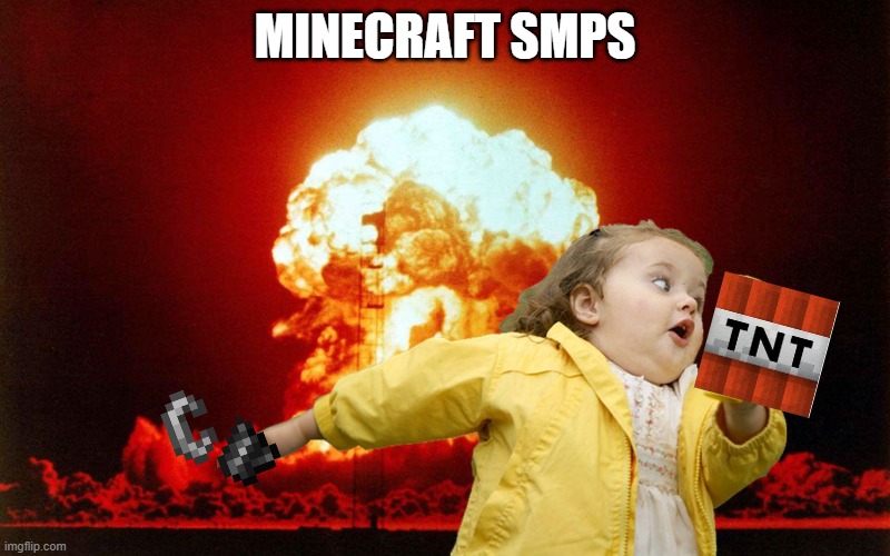 minecraft smps be like | MINECRAFT SMPS | image tagged in minecraft,tnt | made w/ Imgflip meme maker
