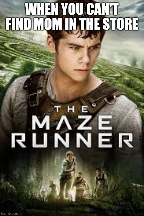Maze Maze Runner | WHEN YOU CAN'T FIND MOM IN THE STORE | image tagged in maze maze runner | made w/ Imgflip meme maker