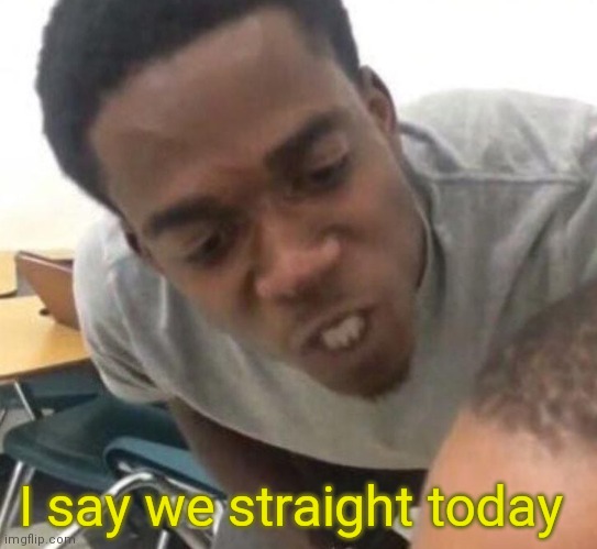 Wanna see me get cancelled want me to do it again(I'm ducked) | I say we straight today | image tagged in i say we _____ today | made w/ Imgflip meme maker