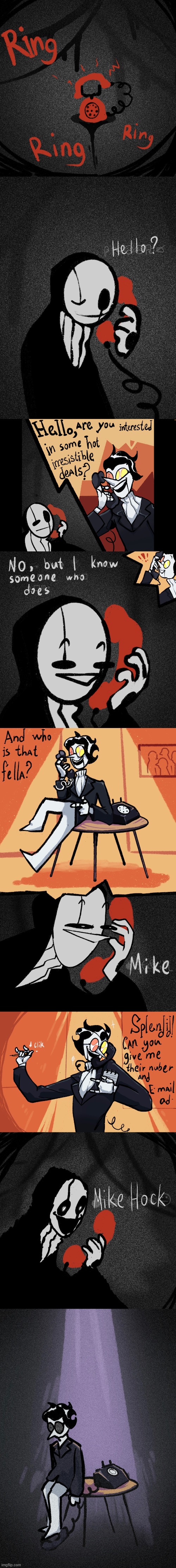 day 10 of posting undertale comics | image tagged in lmao,mike,spamton,gaster,lore,real | made w/ Imgflip meme maker