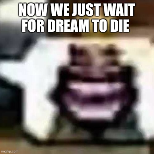HeHeHeHaw | NOW WE JUST WAIT FOR DREAM TO DIE | image tagged in hehehehaw | made w/ Imgflip meme maker