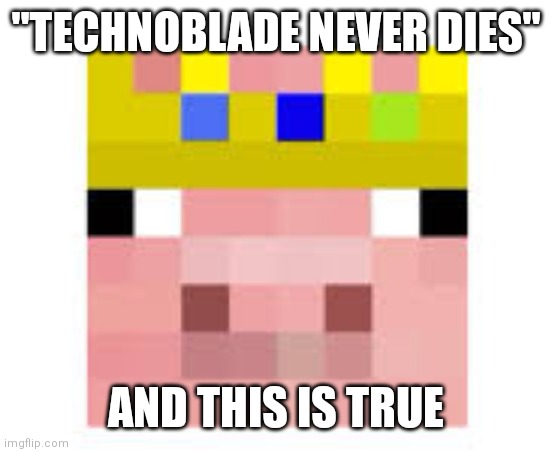R.I.P Technoblade, you will rest forever in our hearts. Fly high??? | "TECHNOBLADE NEVER DIES"; AND THIS IS TRUE | image tagged in technoblade,cancer | made w/ Imgflip meme maker