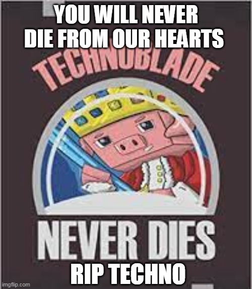 Technoblade Never Dies | image tagged in technoblade | made w/ Imgflip meme maker