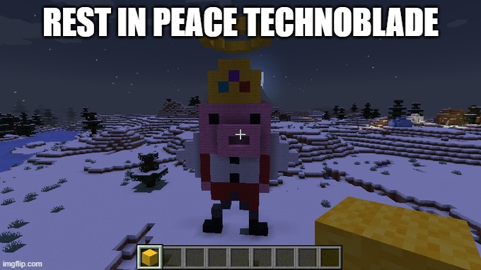 :( | REST IN PEACE TECHNOBLADE | image tagged in technoblade,f-ck cancer | made w/ Imgflip meme maker