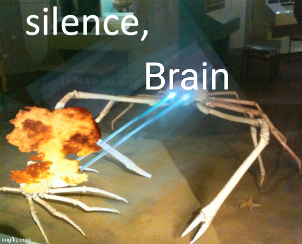 Silence Crab | Brain | image tagged in silence crab | made w/ Imgflip meme maker