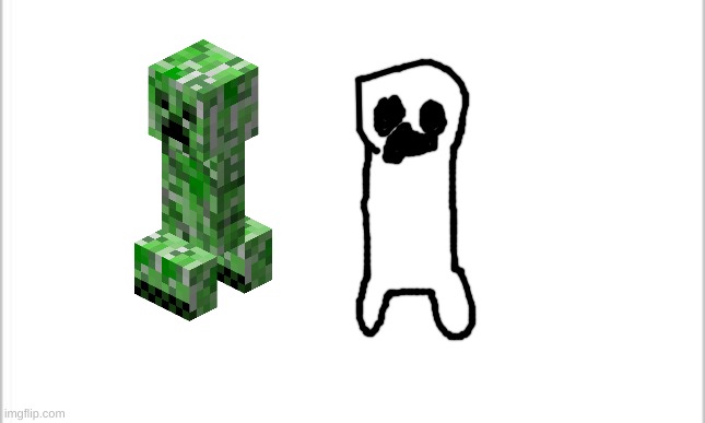 Remade Creeper | image tagged in white background,minecraft,minecraft creeper,games | made w/ Imgflip meme maker