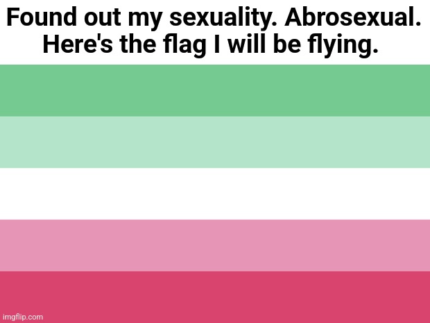 It also the flag colors look like a watermelon and I love that! | Found out my sexuality. Abrosexual. Here's the flag I will be flying. | image tagged in lgbtq | made w/ Imgflip meme maker