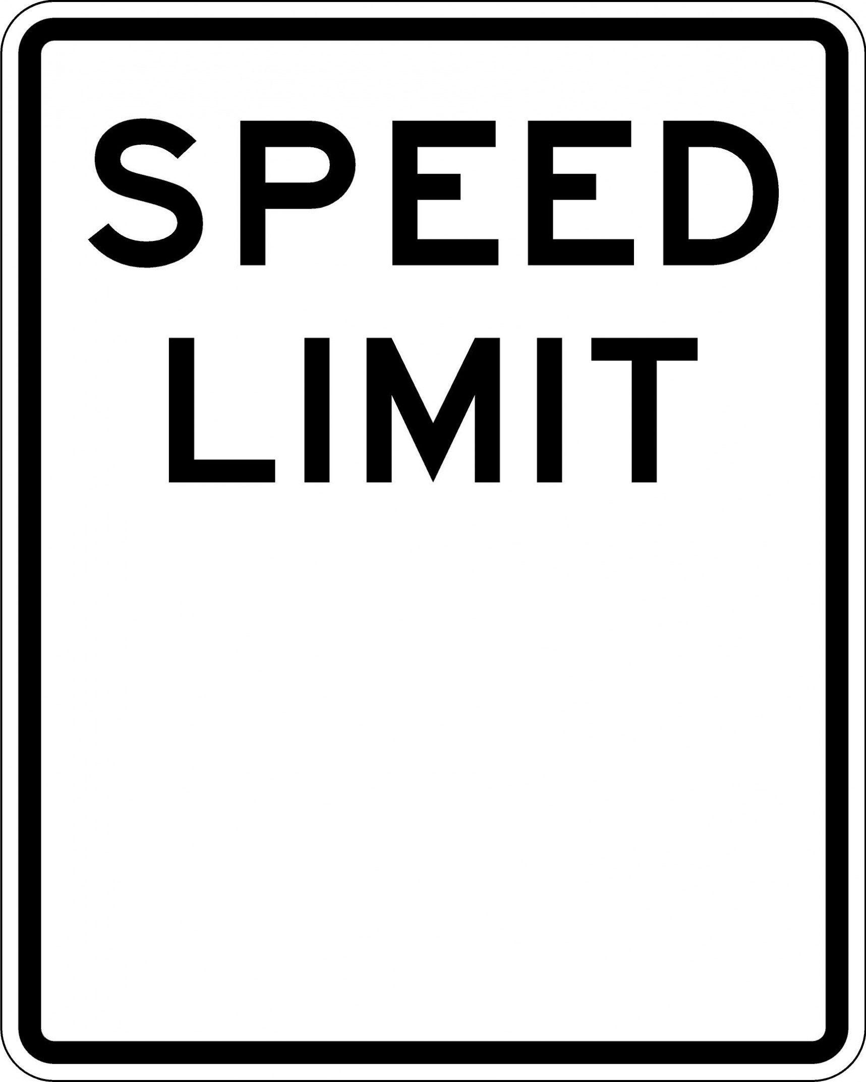 High Quality Speed Limit Blank Meme Template