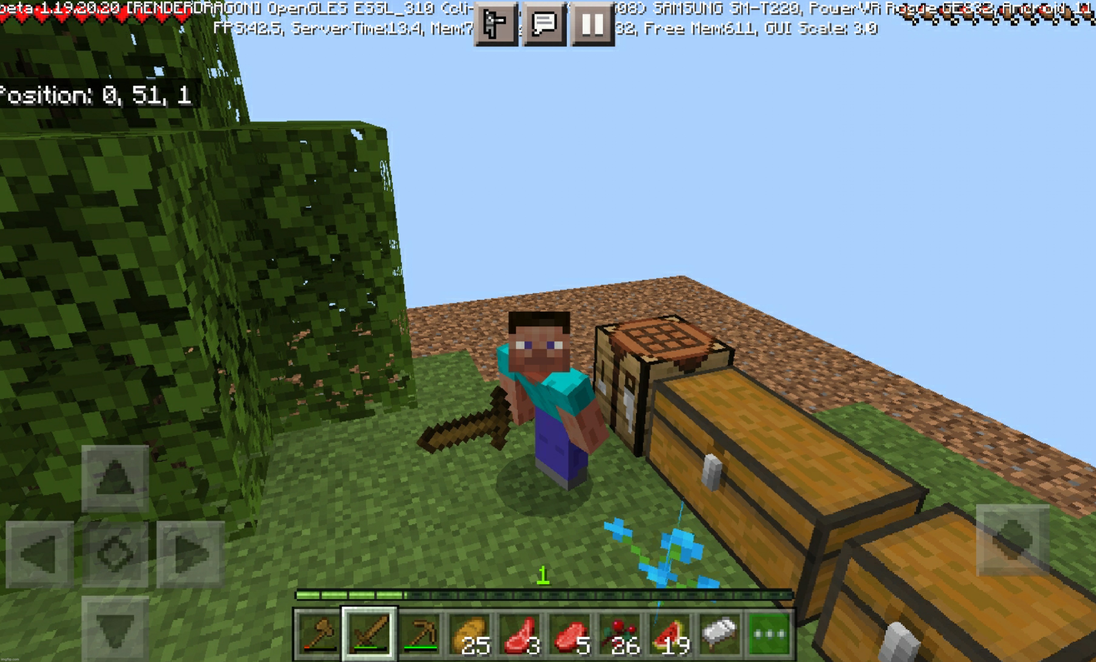 Doing the Minecraft one block challenge rn [Note: This image was taken a few minutes prior] | made w/ Imgflip meme maker