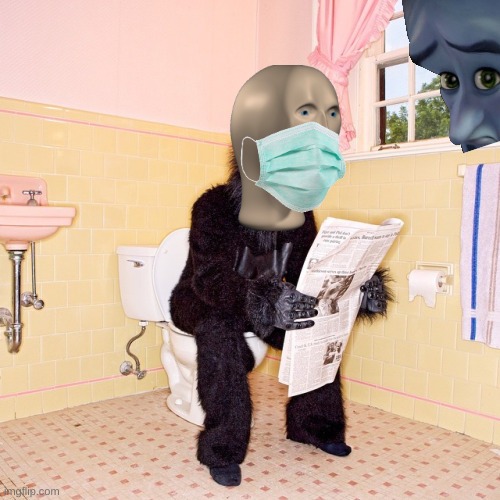 gorilla restroom | image tagged in gorilla restroom | made w/ Imgflip meme maker