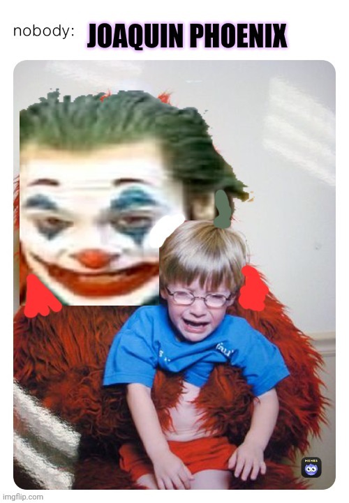 No, this is not ok. | image tagged in oh no,joaquin phoenix,the joker,cursed image | made w/ Imgflip meme maker