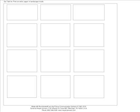 GoTalk 9 Template Blank Meme Template