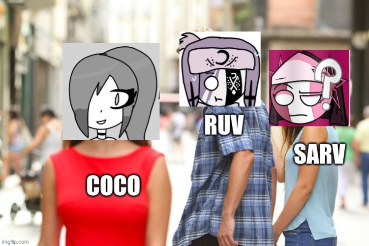 Ruv like coco | image tagged in memes,distracted boyfriend | made w/ Imgflip meme maker