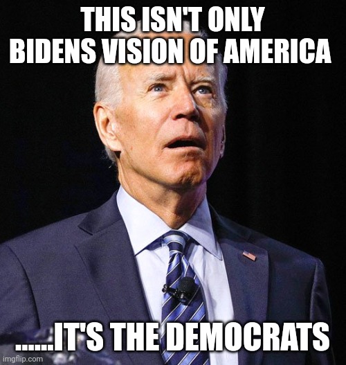Joe "Marionette" Biden | THIS ISN'T ONLY BIDENS VISION OF AMERICA; ......IT'S THE DEMOCRATS | image tagged in joe biden | made w/ Imgflip meme maker