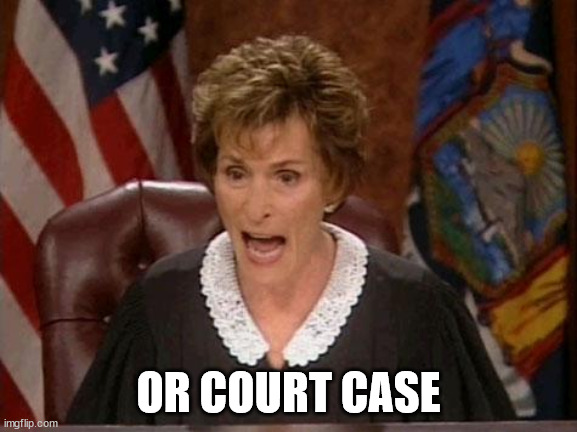Judge Judy | OR COURT CASE | image tagged in judge judy | made w/ Imgflip meme maker