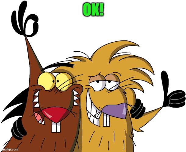 Beavers | OK! | image tagged in beavers | made w/ Imgflip meme maker
