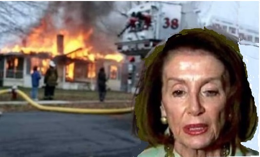 High Quality Pelosi Fire Starter Blank Meme Template