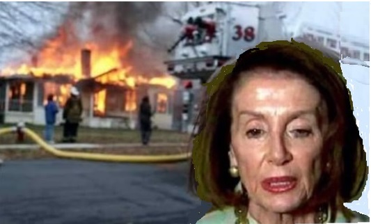 Pelosi Burn Loot Murder Blank Meme Template