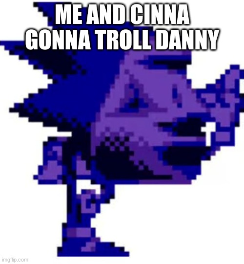 moaijin sonic | ME AND CINNA GONNA TROLL DANNY | image tagged in moaijin sonic | made w/ Imgflip meme maker