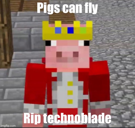 On June 30. technoblade passed. He was one of my favorite YouTuber and Streamer. He warmed me and my other friends with laughter | Pigs can fly; Rip technoblade | image tagged in technoblade | made w/ Imgflip meme maker