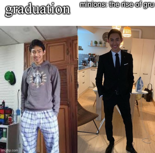 Fernanfloo Dresses Up | graduation minions: the rise of gru | image tagged in fernanfloo dresses up | made w/ Imgflip meme maker