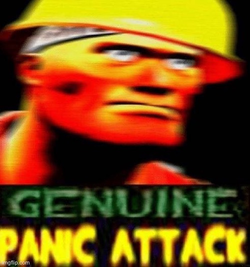 Genuine Panic attack | image tagged in genuine panic attack | made w/ Imgflip meme maker