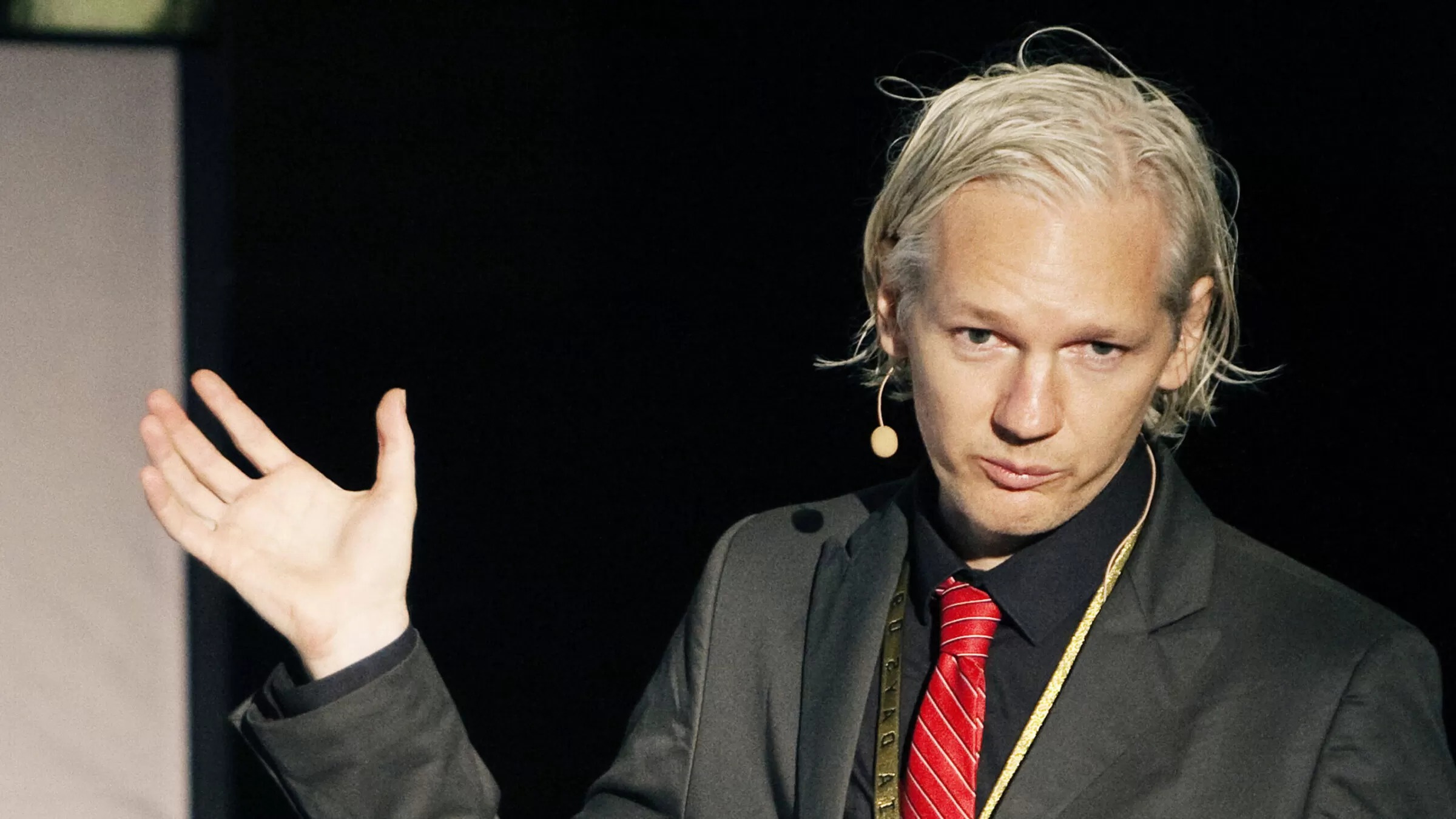 Assange hands it over Blank Meme Template