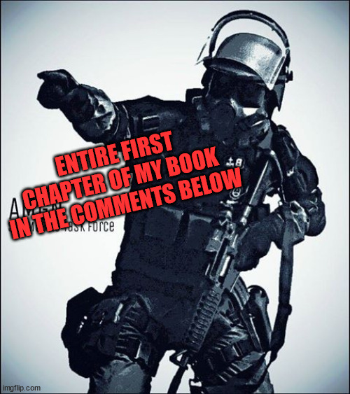 Enjoy! |  ENTIRE FIRST CHAPTER OF MY BOOK IN THE COMMENTS BELOW | image tagged in mtf-scp | made w/ Imgflip meme maker
