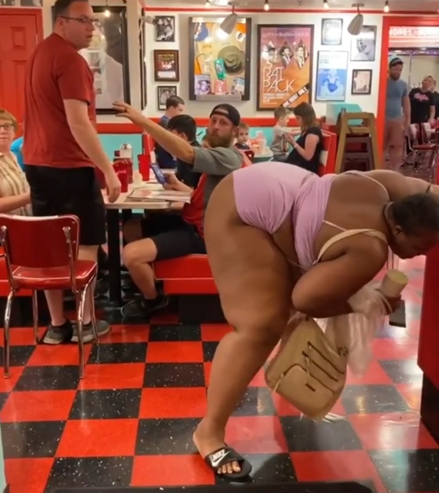 Twerking at Waffle House Blank Meme Template