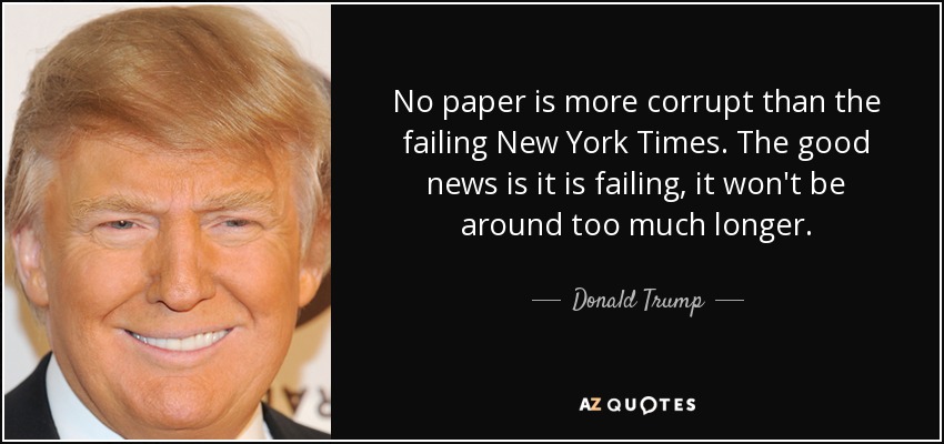 Trump Failing New York Times Blank Meme Template